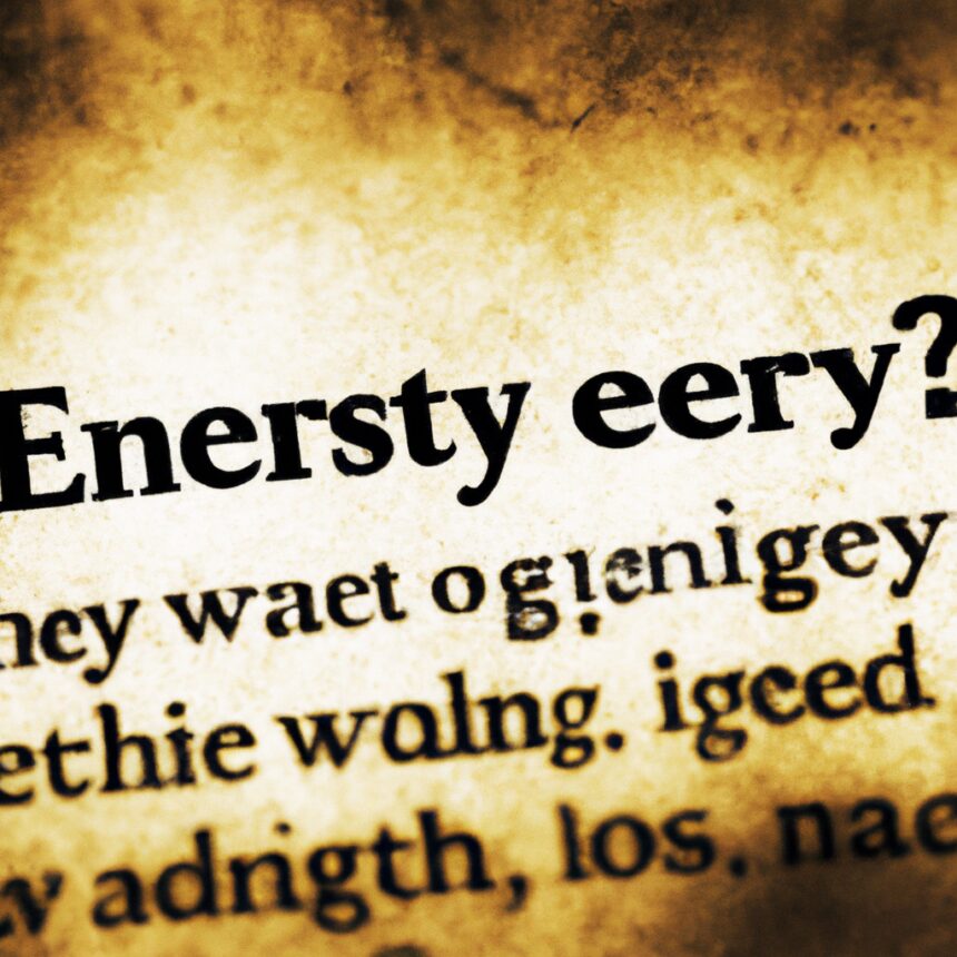 O que significa energia?