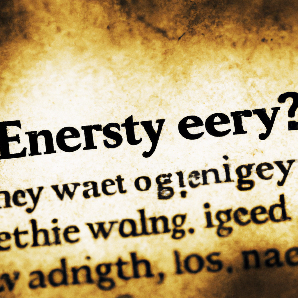 O que significa energia?