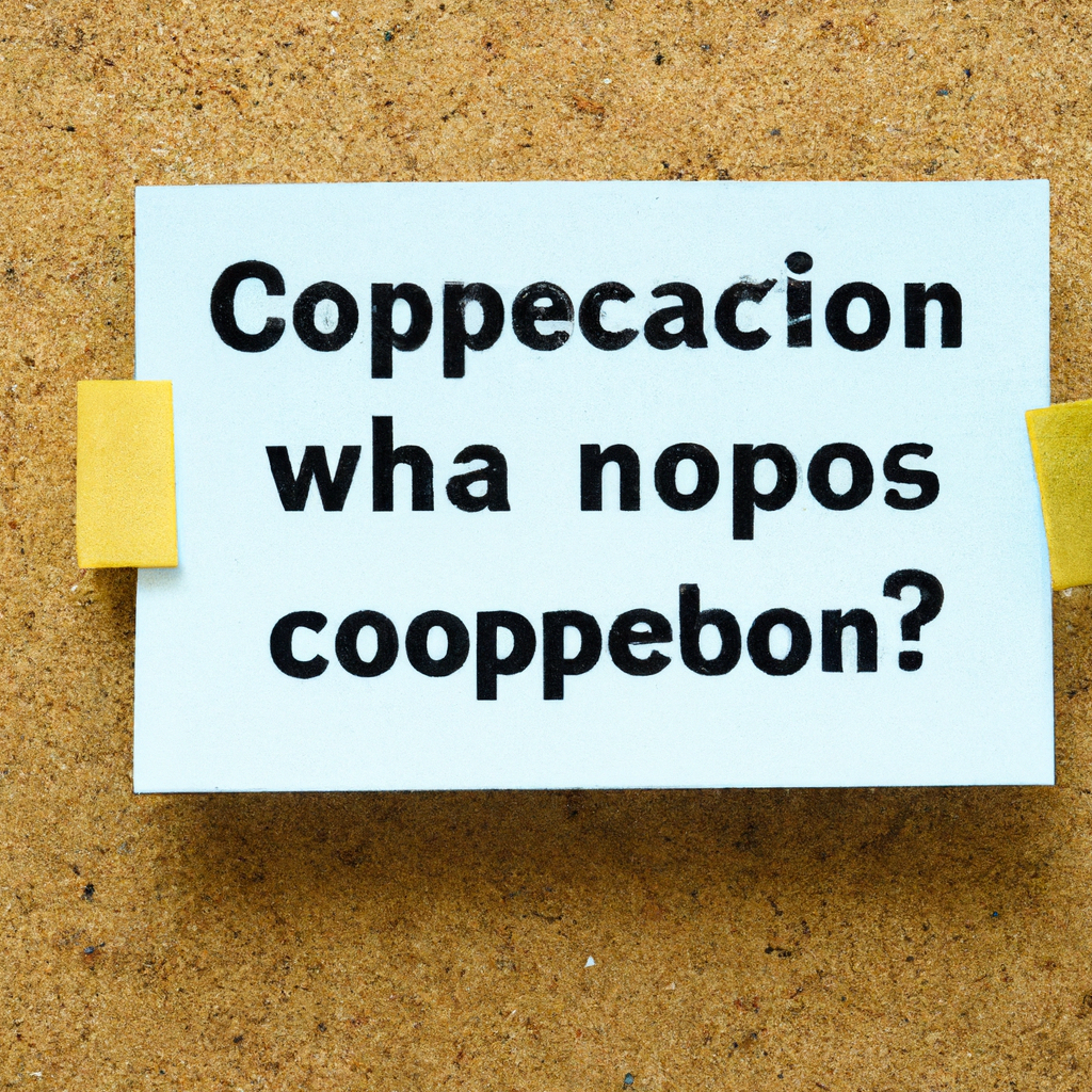 O que significa cooperação?